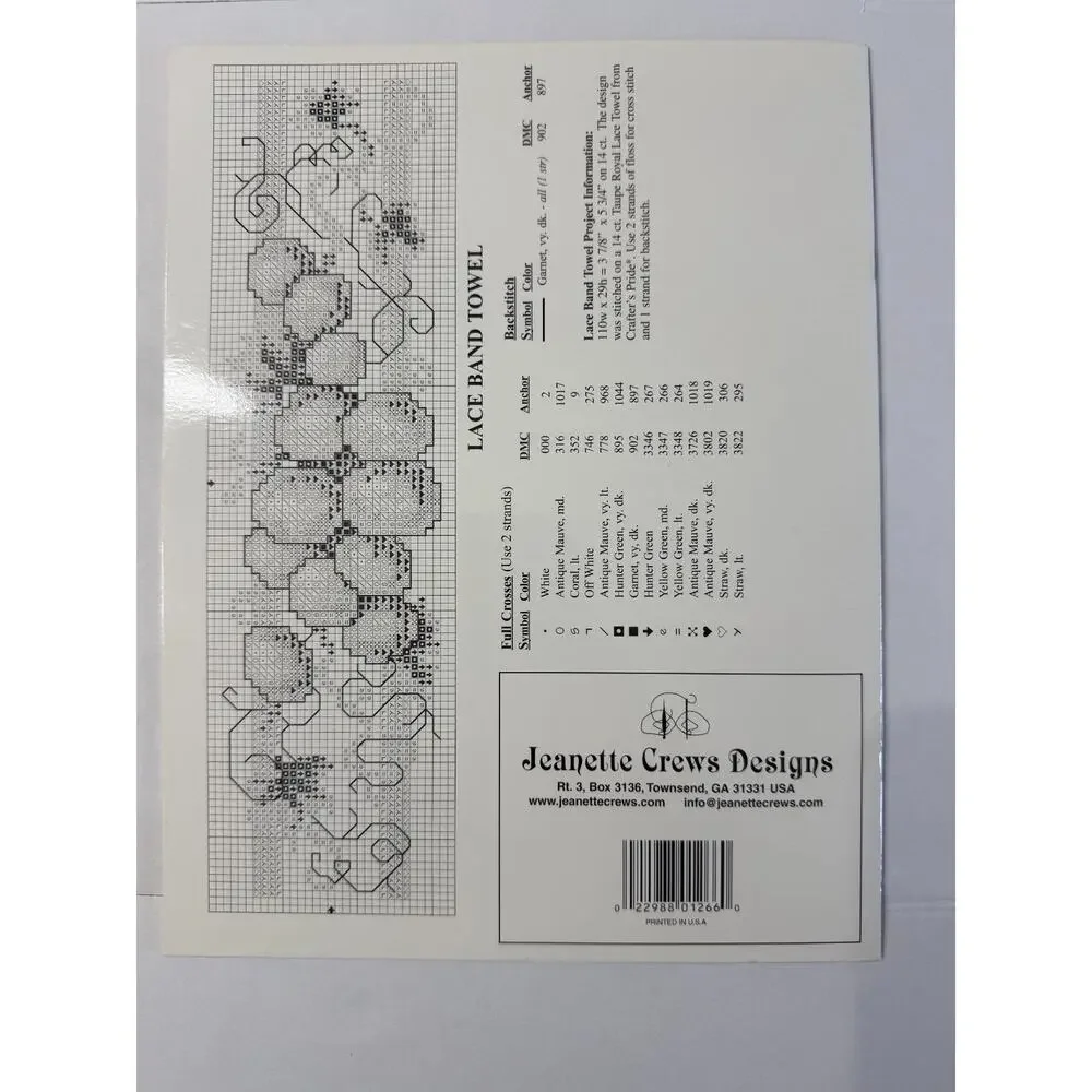 Vintage Table Grapes Cross Stitch Pattern Book Jeanette Crews Designs 1266